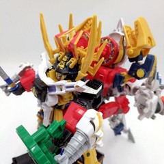 BANDAI Mini pla Megazord Power Rangers Samurai Super Sentai Shinkenger Haoh set