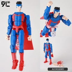 3D Printed Invincible Superhero Action Figures with Articulatable Limbs