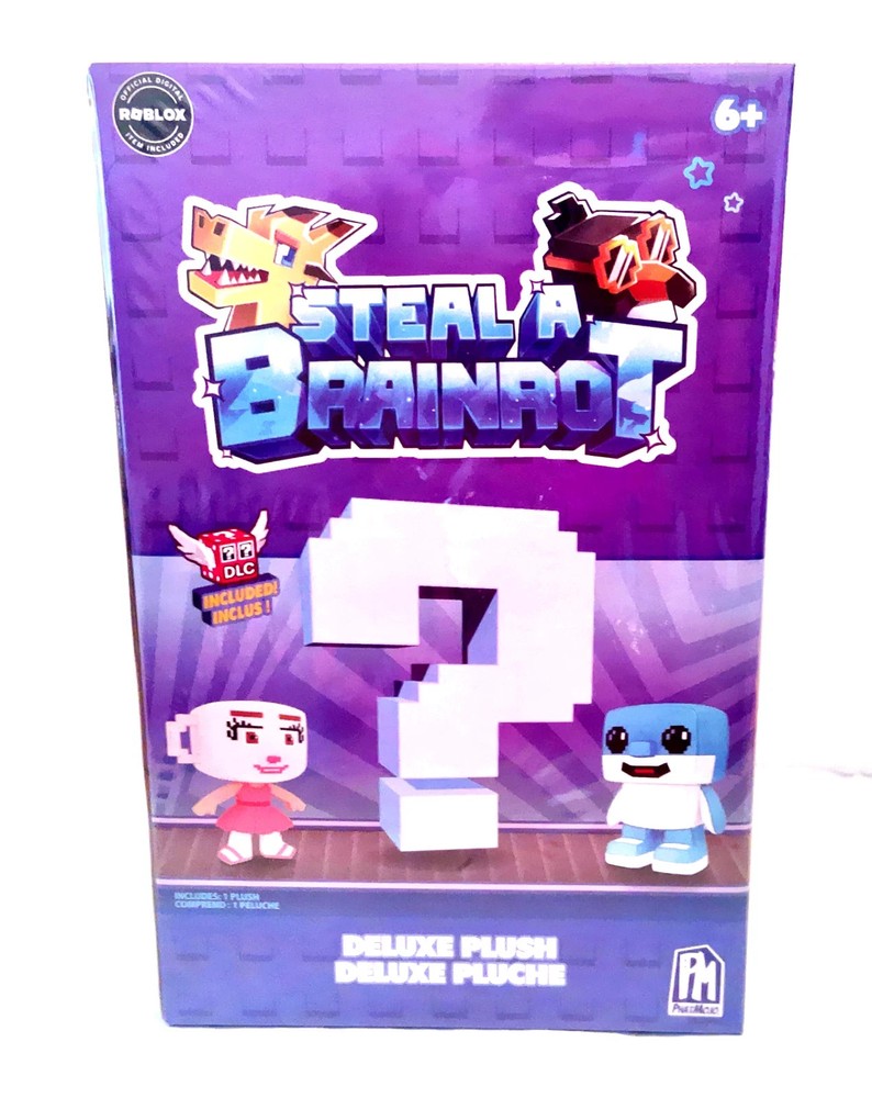 NEW! Roblox STEAL A BRAINROT Brain Rot Mystery Deluxe Plush Figure & DLC Code