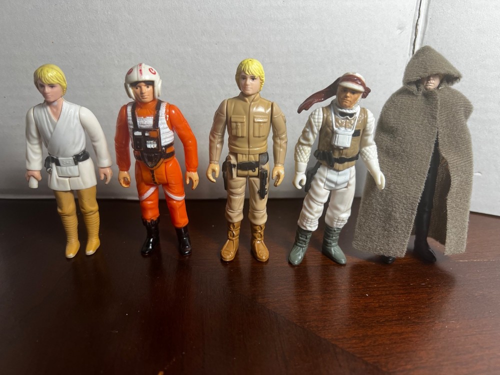 VINTAGE KENNER STAR WARS 1977 – 1983 LUKE SKYWALKER FIGURE LOT OF 5 JEDI HOTH+++