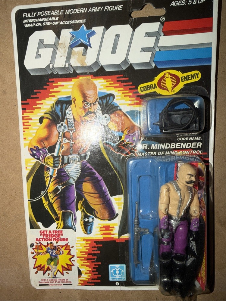 G.I. Joe Dr Mindbender V1 1985 Sealed 38 Back Hasbro New Sealed Free Shipping