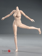 US STOCK 1/6 Pale Skin Large Breast Action Figure Body Half-seamless Breast body
