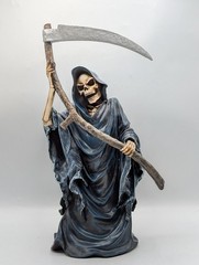 Time Waits For No Man Skeleton Grim Reaper 14″ Resin Figure