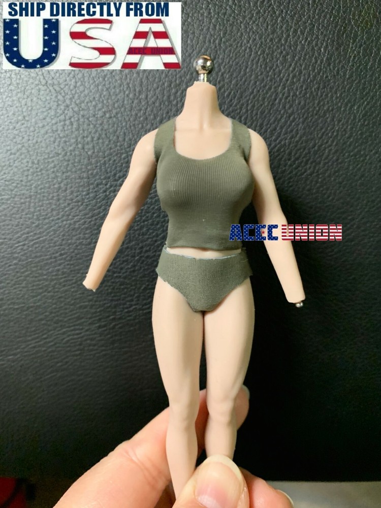 1/12 Tank Top Underwear MILITARY Green For 6″ TBLeague T01 T03 Female Figure USA