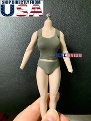 1/12 Tank Top Underwear MILITARY Green For 6″ TBLeague T01 T03 Female Figure USA