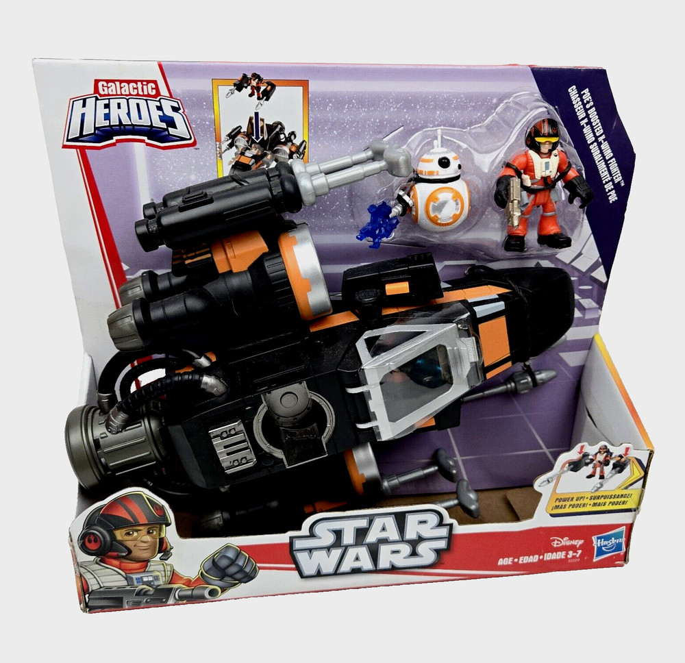 Star Wars Galactic Heroes Poes Boosted X-Wing Fighter Playset Poe & BB-8 Figures