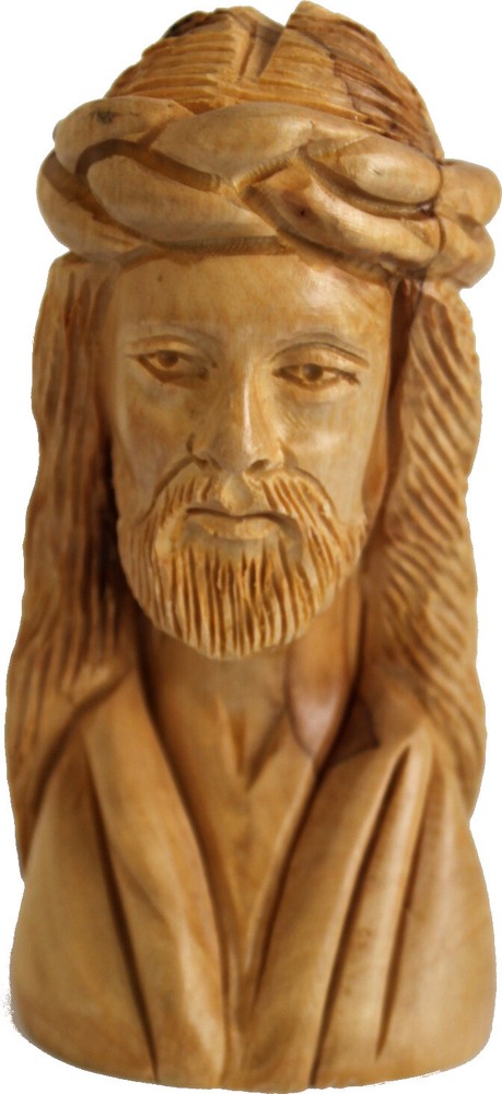 Jesus Agony – Crowned with Crown of Thorns – Olive wood (11 cm or 4.5 Inches