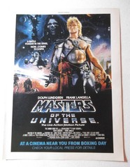 1980’s Motu Movie Paper Ad Vtg Masters of the Universe He-man Skeletor