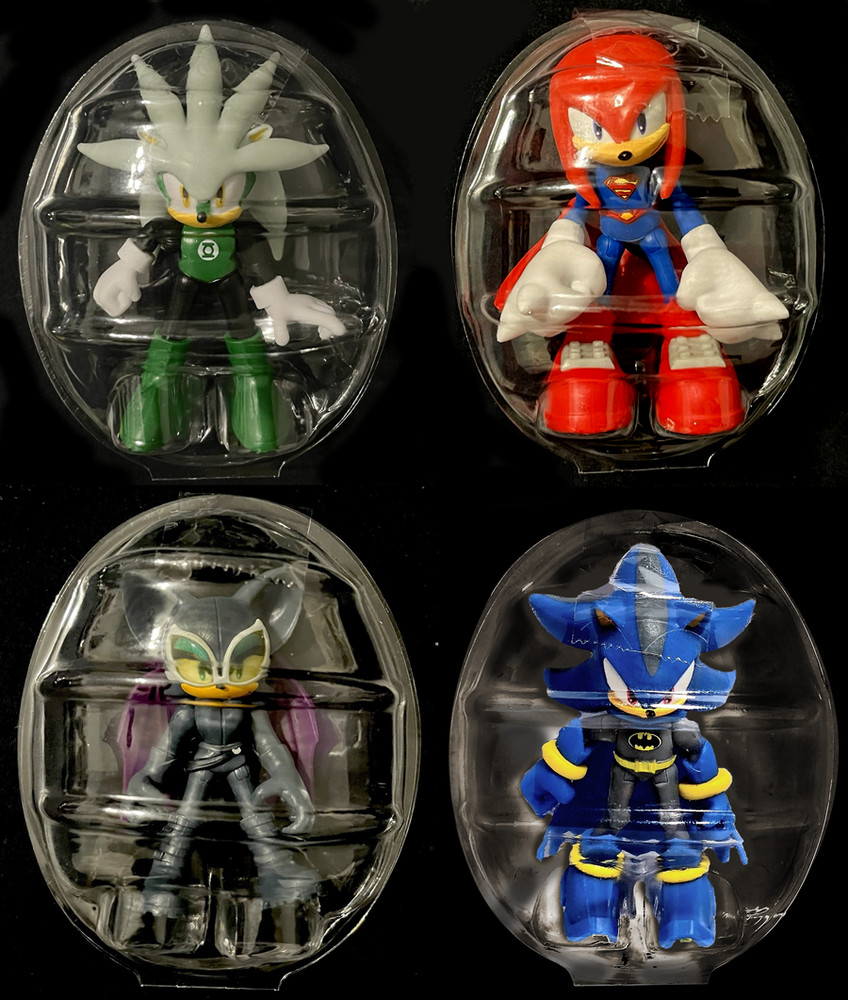 DC HEROES x SONIC Series 2 Blind Bag 2.5″ Figs Lot of 4 – Chase Batman Shadow