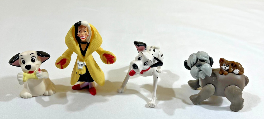 Disney 101 Dalmatians Cruella de Vil Pongo Lucky Col. Hathi PVC Toy Figures Lot