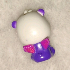 Hatchimals Colleggtibles Purple and White Panda Bear Pink Wings Figure