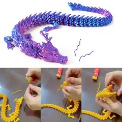 3D Printed Articulated Dragon with Egg Movable Joint Figure Desktop Toy