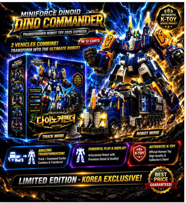 Dino Commander Transforming Robot Truck Set Full Package Miniforce Korea Toy