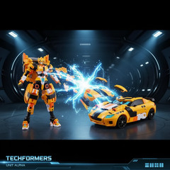 Metal CardBot W TACHY Transforming Robot Car Toy SAMG Korea
