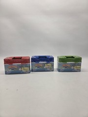 Fisch 4-Pack Microfigure Tacklebox, Red, Blue, And Green Box