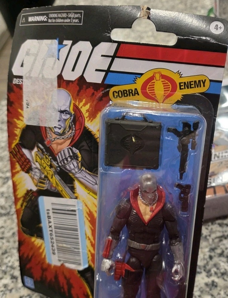 Hasbro G.I. Joe Cobra Destro Action Figure w/ Gun, Plastic, Ages 4+