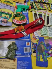 TMNT Teenage Mutant Ninja Turtles Vintage Toys 90s Hat Books Cards Party Cup Lot