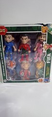 FIFA Soccer Football Stars & Mascots Action Figure 6-Pack Set Messi Ronaldo New