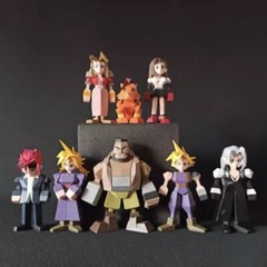 1pcs Random Final Fantasy VII FF7 Polygon Figure Cloud Mystery Box Collectible