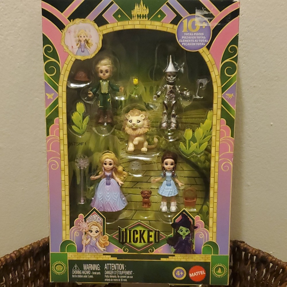 Mattel Wicked Oz Story Set Boxed Figures Dorothy Tin Man Scarecrow Glinda 4+