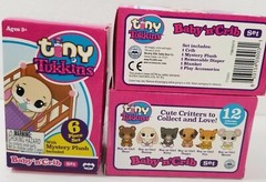 3 – Tiny Tukkins Baby n Crib Set. With Mystery Plush Included. 6 Piece Set – NEW