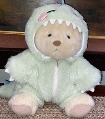 Handmade 12inch Fully Jointed Green Dinosaur Teddy Bear Plush Get A Hug Co. NWOT
