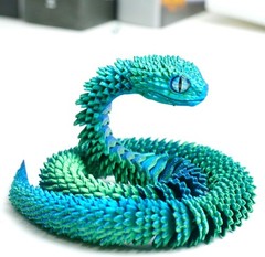 19inch 3D Printed Snake Model,Articulated Animals figure,Fidget Toys Home Decor