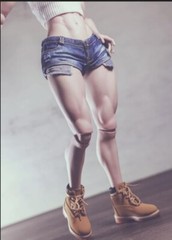 1/6 Denim Ultra Low shorts for female 12″ figure hot toys Phicen worldbox ❶USA❶