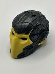 Soldier Of Fortune Combat Operative Black & Yellow Helmeted Head 1/12 Scale