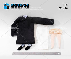 ZYTOYS 1/6 Male Kung Fu Traditional Chinese Clothing Robe Fit 12” Action Figure