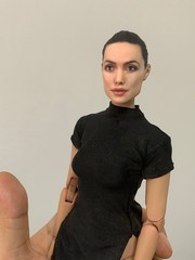 1:12 Angelina Jolie Head Sculpt Beauty Girl Fit 6″ Female Action Figure Body