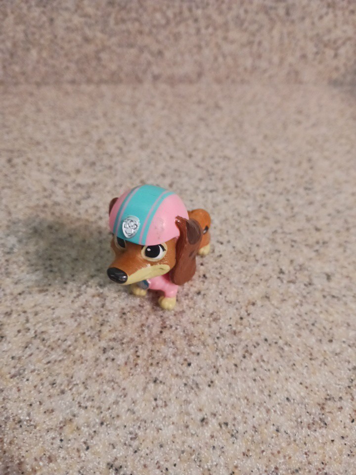Paw Patrol The Movie Liberty Dachshund Figure Dog Puppy 2″ Pink Blue Mini Toy