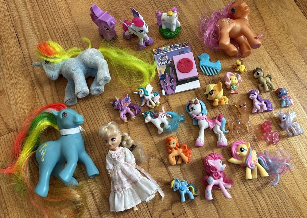 My Little Pony Lot Figures Comb MLP Flocked Mixed Mini Megan Hasbro Toys
