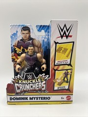 WWE KNUCKLE CRUNCHERS DOMINIK MYSTERIO 3.5″ FIGURE with BREAKABLE BOARD & 2×4