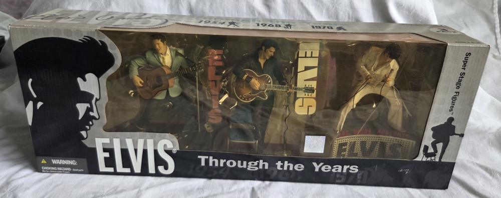 ELVIS McFarlane 2005 Elvis Presley Through the Years McFarlane 3 pack 1954 68 70