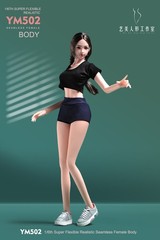 1/6 Female Pale Body Flexible Large Breast Thin Waist 12″ Action Figure +Details