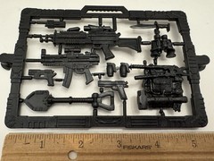 Small Plastic Weapon & Accessory Lot Unpunched Assault Rifle Pistol Grenades