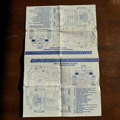 Vintage GI Joe Cobra ARAH Large Set Of Original Blueprints Canadian Released