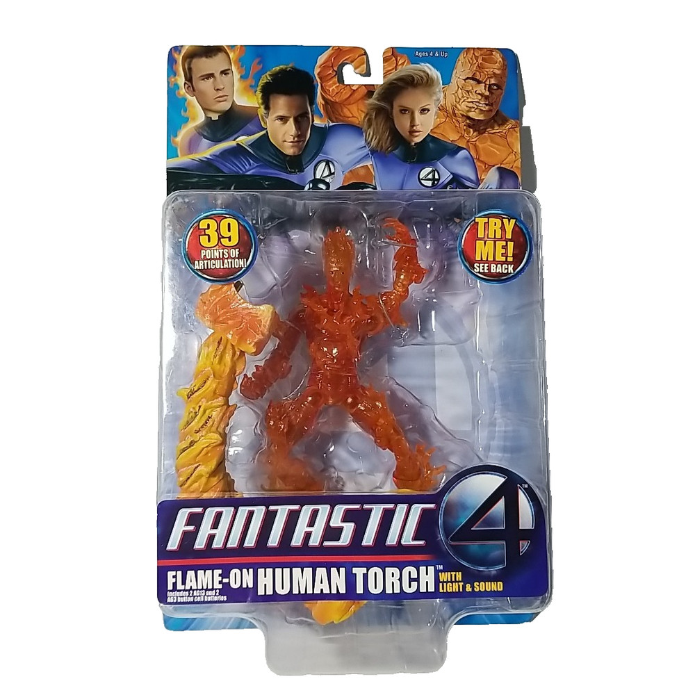 UNOPENED 2005 Fantastic 4 – FLAME-ON HUMAN TORCH ToyBiz