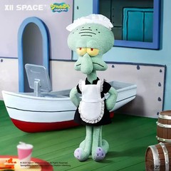 X11 Space SpongeBob SquarePants Waiter Theme Dress-Up Plush Doll 30cm