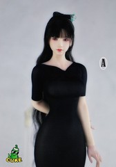 1/6 Female Ultra-thin Elasticity Sexy Hip Hugging Jumpsuit Skirt For 12″Figure