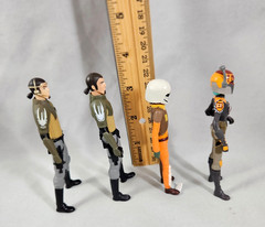 Star Wars Rebels Lot of 4 Loose Figures 2 Kanan Ezra & Sabine w/ Weapons Hasbro