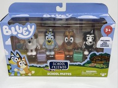 Bluey & School Friends/Mates-3 inch Figures Set: Bluey,Jack,Pretzel & Mackenzie