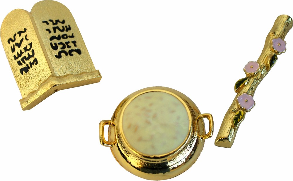 Ark of The Covenant – Contents – Aaron Rod/Manna Vessel & Tablets (4 Inches)