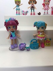 Shopkins Happy Places Lil Shoppies 3” Dolls Lot of 8 Dolls, Plus Accessories