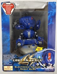 LOST IN SPACE ELECTRONIC TALKING ROBOT BANK 1999 VTG