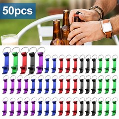50X Bottle Opener Key Ring Portable Keyring Keychain Aluminum Beer Bar Tool Claw