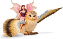 Schleich Fairy in Flight on Glam Owl Bayala Imaginative Playset Toy Figures