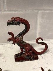 Vintage Metal Miniature Figurines Dungeons & Dragons Tabletop Lot of 5 w/ Dragon