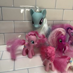 My Little Pony Mixed Lot Of 8 Characters Toys Hasbro Various Colors Sizes Used